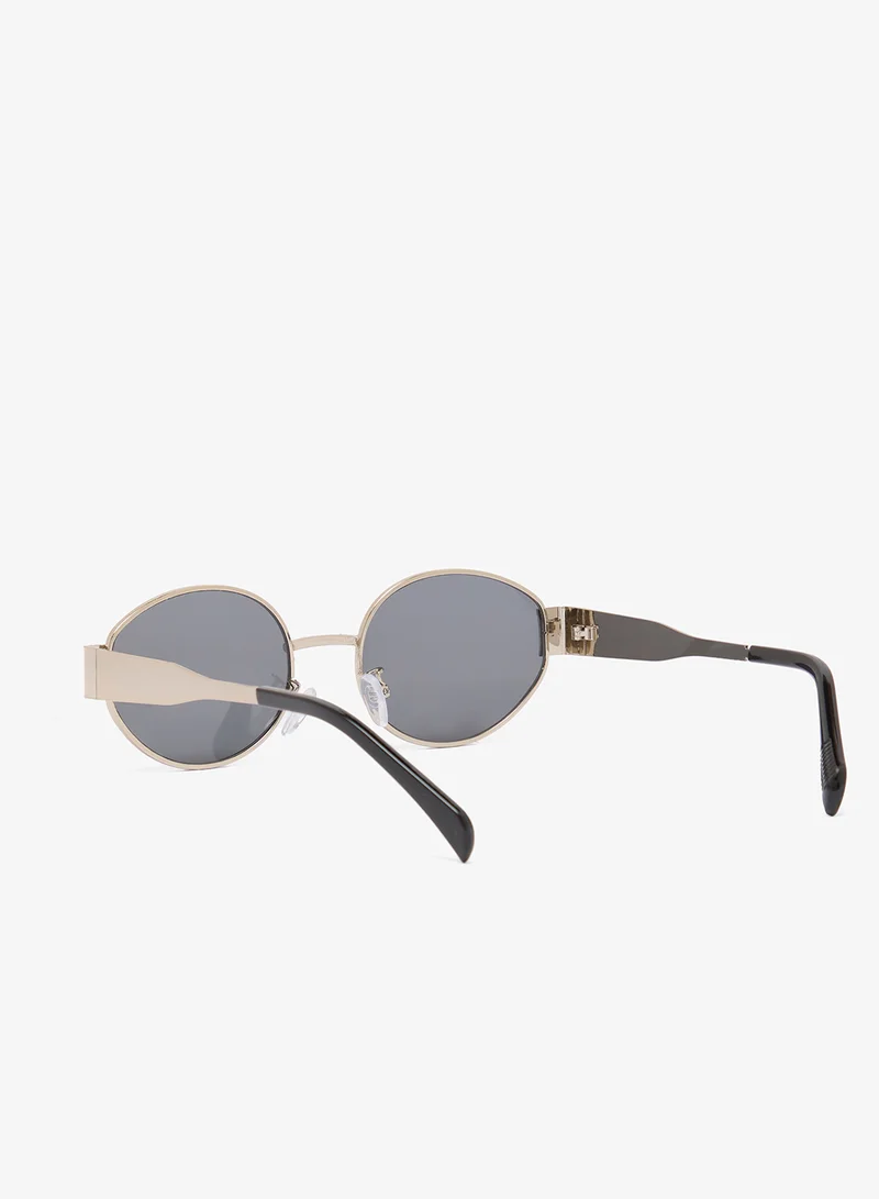 ELLA Classic Round Sunglasses With Silver Accent
